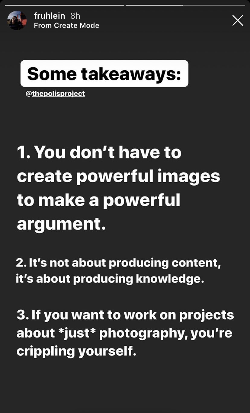 ‘Takeaways’ from the UN/DO Photography Workshop of October 2019 shared by one of the participants. No further details about what transpired during the event are available.
